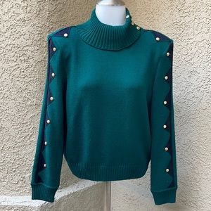 Vintage green/black St. John knitted sweater